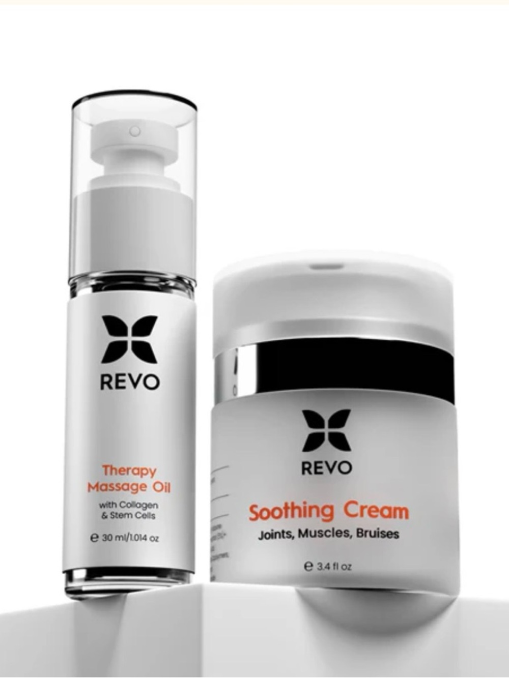 Brand new Revo White Soothing Cream & Therapy Massage Oil Duo
